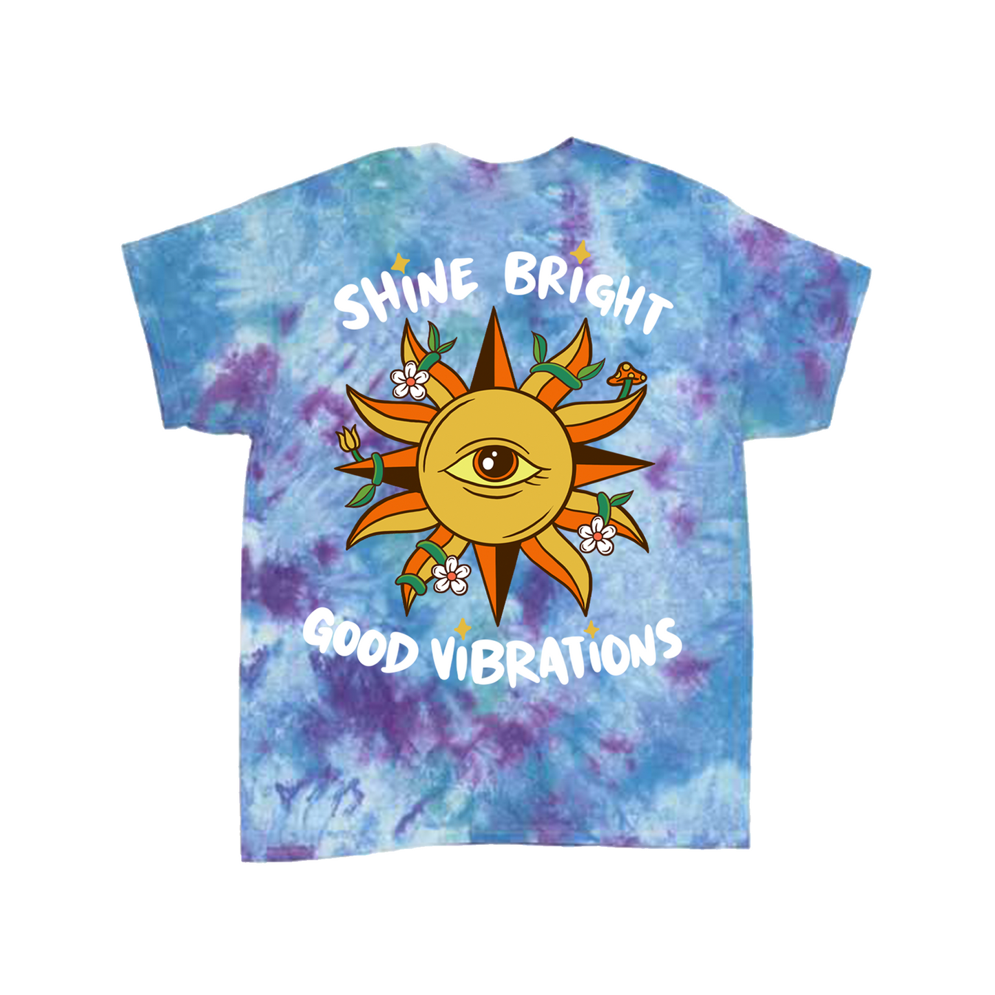 Shine Bright Tee in Burple Burst Tie Dye