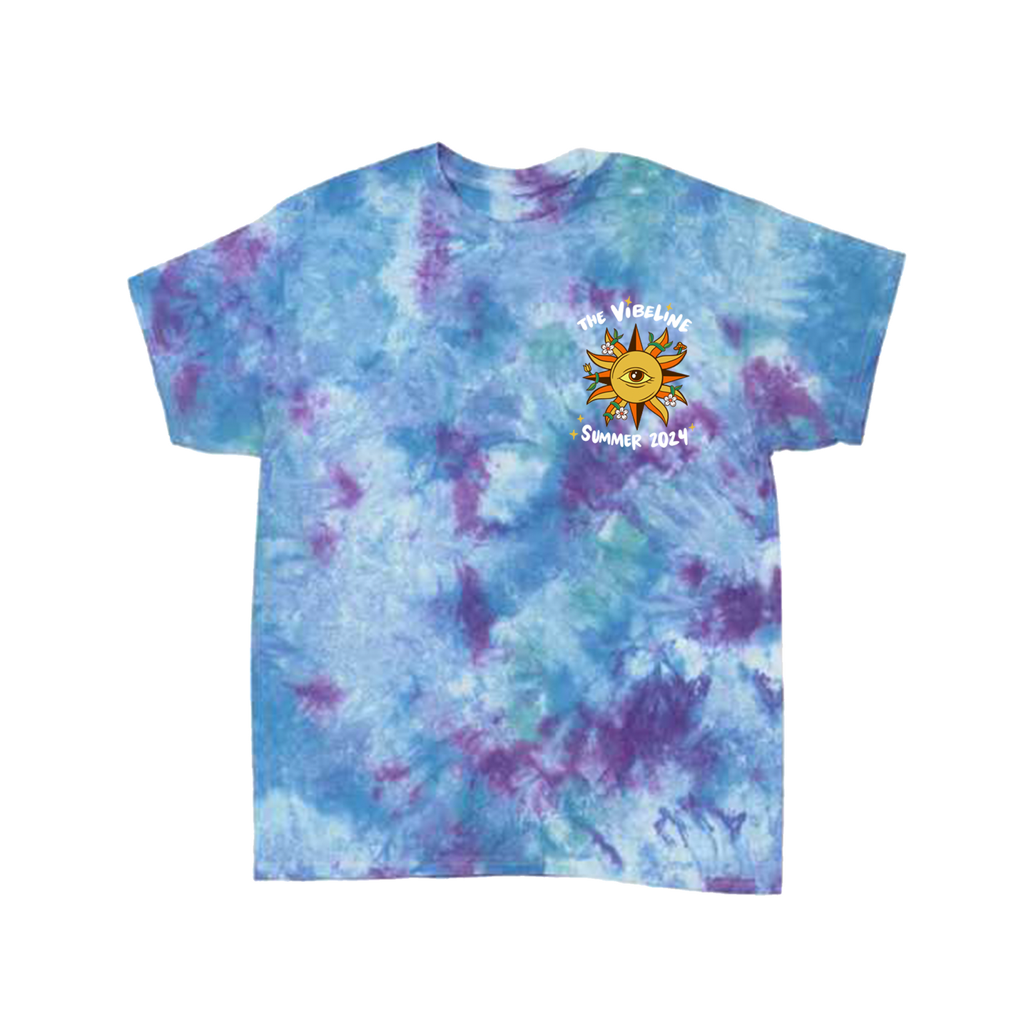 Shine Bright Tee in Burple Burst Tie Dye