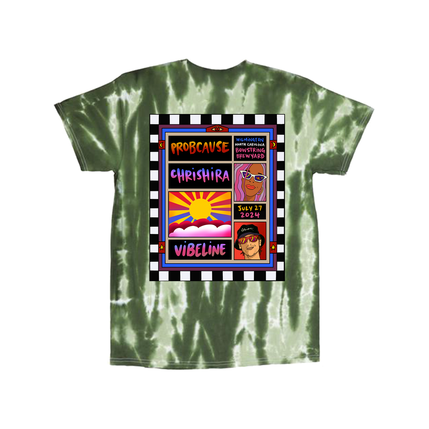 VL Hotvine Tee in Forest Drip Tie Dye